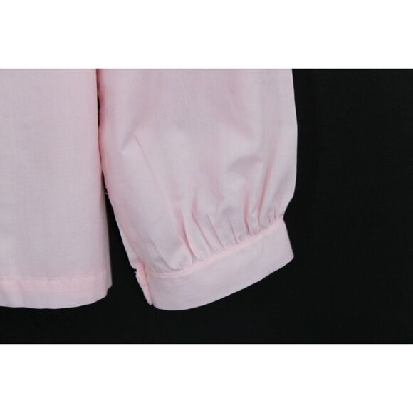 Rosalina Collection PINK Blouse 8Y Peter Pan Collar LONG sleeve Back Button - Picture 7 of 8